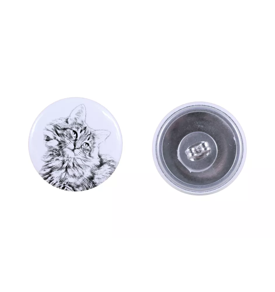 Norwegian Forest Cat - earrings with a beloved cat, own photo, perfect gadget for cat lovers from the Art.-Dog brand.