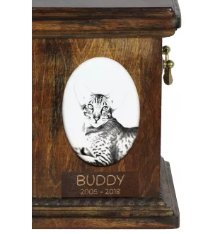 Chat oriental - une plaque commémorative avec une photo de chat, une plaque funéraire avec une impression, une plaque ovale personnalisée de la marque Art-Dog