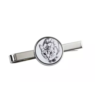 Ocicat - Krawattenklammer mit Katzenmotiv, personalisierter Krawattenclip, einzigartiges Geschenk für Männer von der Marke Art-Dog