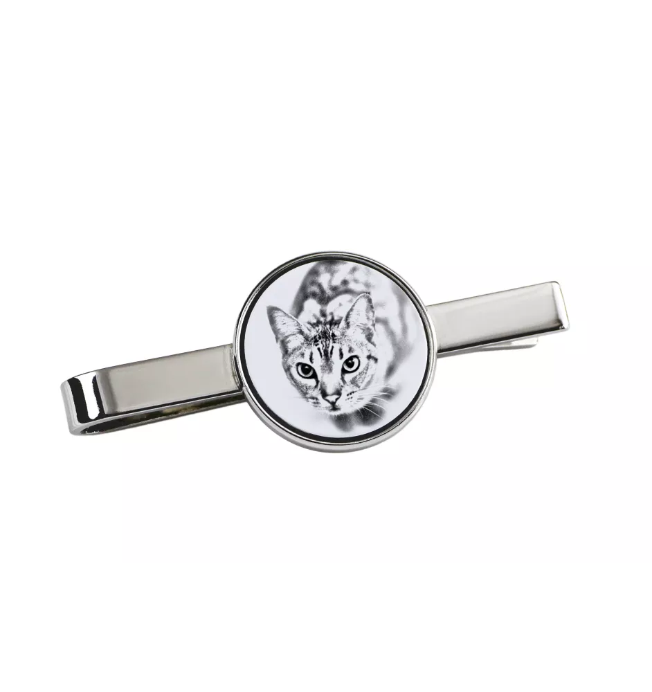 Ocicat - Krawattenklammer mit Katzenmotiv, personalisierter Krawattenclip, einzigartiges Geschenk für Männer von der Marke Art-Dog