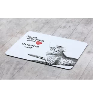 Orientalische Katze - Mauspad mit Druck, personalisiertes Mauspad mit Katze, einzigartiges Gadget für Büroangestellte von Art-Dog.