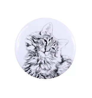 Chat des forêts norvégiennes - un accessoire de sac à dos, un badge personnalisé, l'accessoire parfait pour les amoureux des animaux de la marque Art-Dog