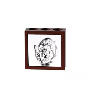 Ocicat - Stifthalter mit Katze, Schreibtischorganizer mit Aufdruck, personalisierte Schreibtischdekoration von der Marke Art-Dog