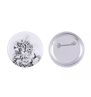 Norweski leśny przypinka z kotem duża Art-Dog