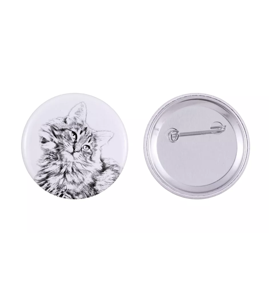 Norweski leśny przypinka z kotem duża Art-Dog