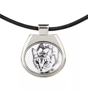 Ocicat - cat necklace, personalized pendant with a photo, unique necklace for women and men by Art-Dog brand