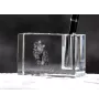 Norwegian Forest Cat - Pen stand, crystal organiser with cat photo, unique desk decoration by Art-Dog brand