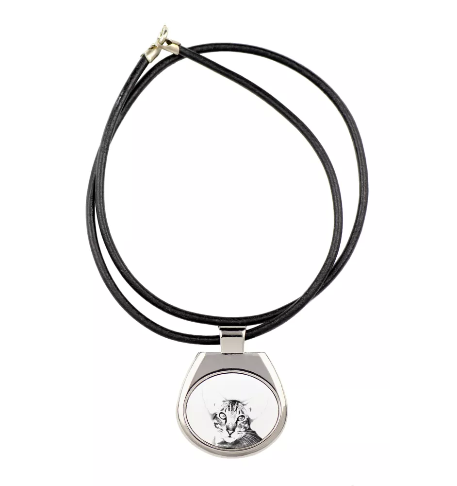 Oriental Cat - cat necklace, personalized pendant with a photo, unique necklace for women and men by Art-Dog brand