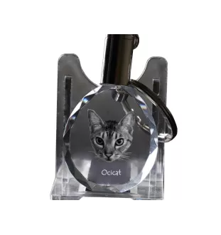 Ocicat brelok do kluczy kryształowy z kotem Art-Dog
