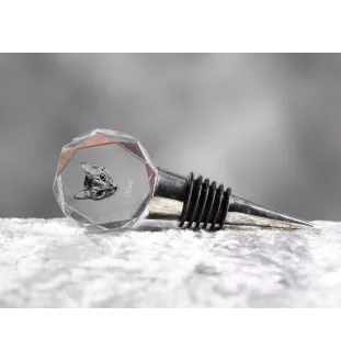 Ocicat - Bottle stopper, crystal wine stopper with cat photo, personalised gift for bartender by Art-Dog brand