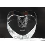 Ocicat - Kristalluhr mit Katzenbild, Herzregal-Uhr, personalisierte Standuhr von Art-Dog.