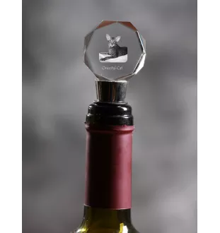 Chat oriental - Bouchon de bouteille, bouchon de vin en cristal avec photo de chat, cadeau personnalisé pour barman par la marque Art-Dog