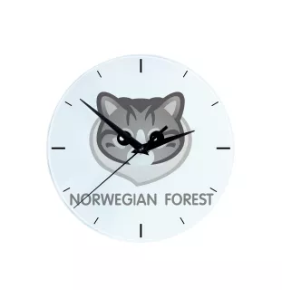 Forêt norvégienne - horloge MDF avec graphisme et logo de la marque Art-Dog