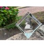 Danish-Swedish Farmdog - crystal cube with a photo, photo of a horse in crystal, cubic paperweight from Art-Dog brand