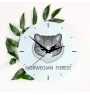 Forêt norvégienne - horloge MDF avec graphisme et logo de la marque Art-Dog