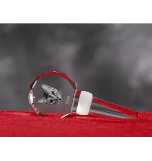 Ocicat - Kristallflaschenverschluss mit Katze, einzigartiger Weinverschluss mit Foto, personalisiertes Geschenk für Sommelier der Marke Art-Dog