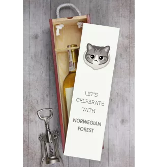 Norweski leśny pudło na wino z kotem Art-Dog