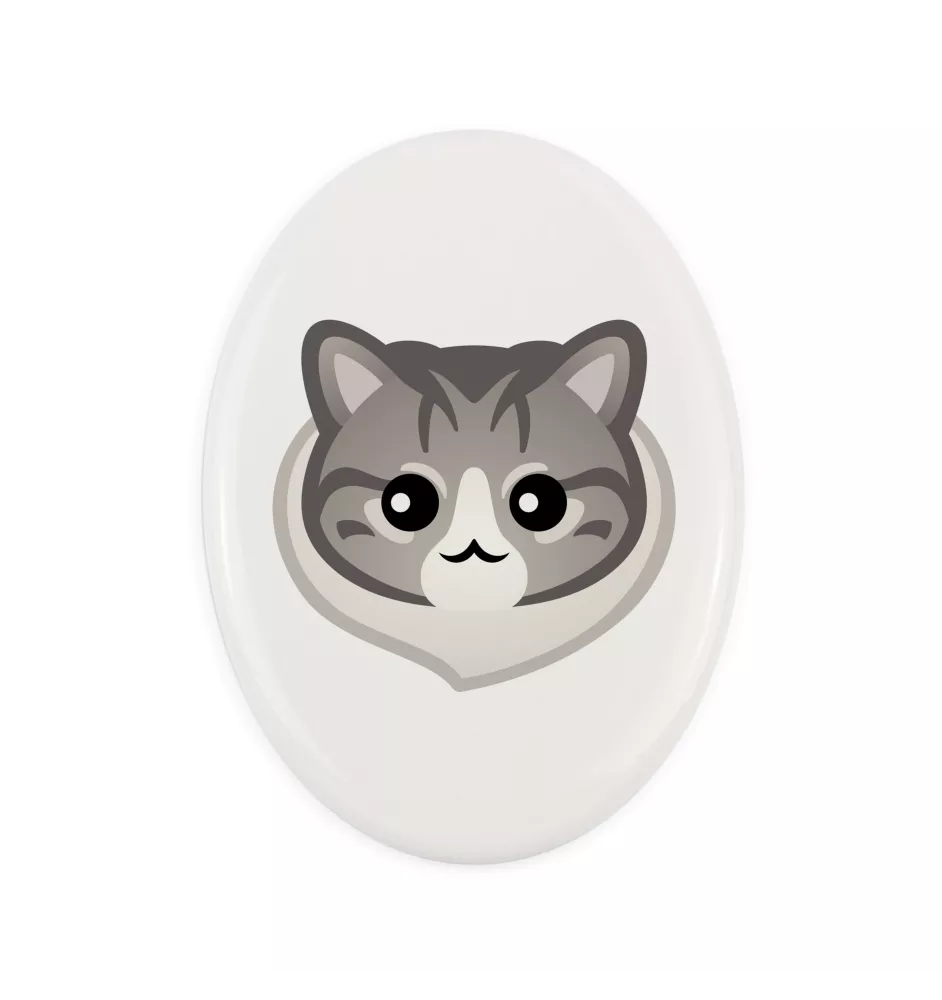 Forêt norvégienne - une plaque funéraire en céramique avec une illustration et un texte de la marque Art-Dog