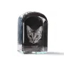 Ocicat - crystal cube with a photo, photo of a cat in crystal, cubic paperweight from Art-Dog brand