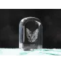 Ocicat - crystal cube with a photo, photo of a cat in crystal, cubic paperweight from Art-Dog brand