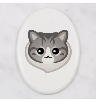 Norweski leśny płyta nagrobna z kotem Art-Dog