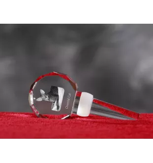 Chat oriental - Bouchon de bouteille en cristal avec chat, bouchon de vin unique avec photo, cadeau personnalisé pour sommelier par la marque Art-Dog