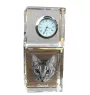 Ocicat - crystal clock with a photo, photo of a cat in crystal, personalized desk clock by Art-Dog brand