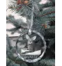 Chat oriental - boule de Noël en cristal avec une photo, photo d'un chat dans le cristal, décoration personnalisée pour sapin de Noël de la marque Art-Dog