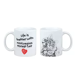 Norwegischer Wald - Tasse mit Katze, Tasse mit Bild, personalisiertes Geschenk der Marke Art-Dog