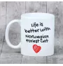 Norwegischer Wald - Tasse mit Katze, Tasse mit Bild, personalisiertes Geschenk der Marke Art-Dog