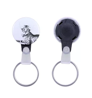 Oriental Cat - handmade keychain with a cat portrait, purse charm, product of the Art-Dog brand.