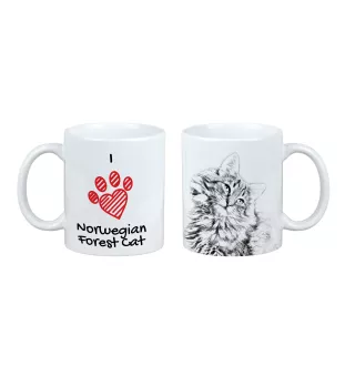 Norwegischer Wald - Tasse mit Katze, entzückende Tasse mit Grafik, Geschenk mit Ihrem Foto von der Marke Art-Dog
