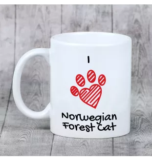 Norwegischer Wald - Tasse mit Katze, entzückende Tasse mit Grafik, Geschenk mit Ihrem Foto von der Marke Art-Dog