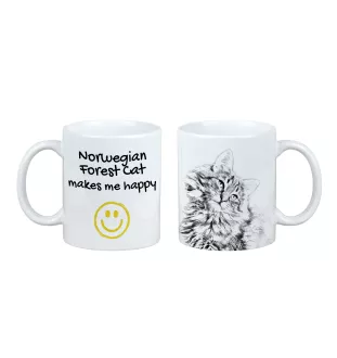 Norwegian Forest - cat mug, cheerful mug for a dog lover, personalized gift from the Art-Dog brand