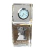 Chien de ferme dano-suédois, Dansk-svensk gårdshund - montre en cristal avec photo, photo de chien dans un cristal, horloge de bureau personnalisée de la marque Art-Dog