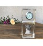 Chien de ferme dano-suédois, Dansk-svensk gårdshund - montre en cristal avec photo, photo de chien dans un cristal, horloge de bureau personnalisée de la marque Art-Dog