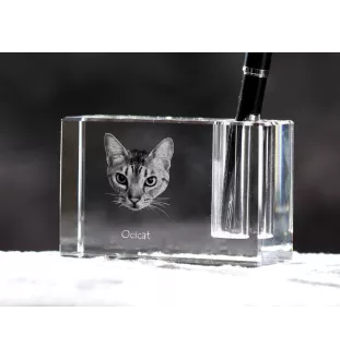 Ocicat penholder kryształowy z kotem Art-Dog