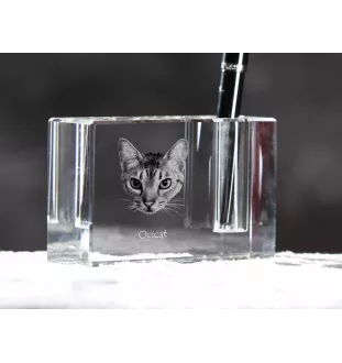 Ocicat penholder kryształowy z kotem Art-Dog