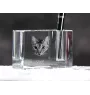 Ocicat - Porte-stylos, organiseur en cristal avec photo de chat, décoration de bureau unique par la marque Art-Dog