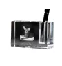 Oriental Cat - Pen stand, crystal organiser with cat photo, unique desk decoration by Art-Dog brand