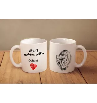 Ocicat - tasse avec un chat, tasse avec une photo, cadeau personnalisé de la marque Art-Dog