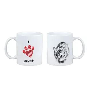 Ocicat - tasse avec un chat, une tasse adorable avec une illustration, un cadeau avec votre photo de la marque Art-Dog