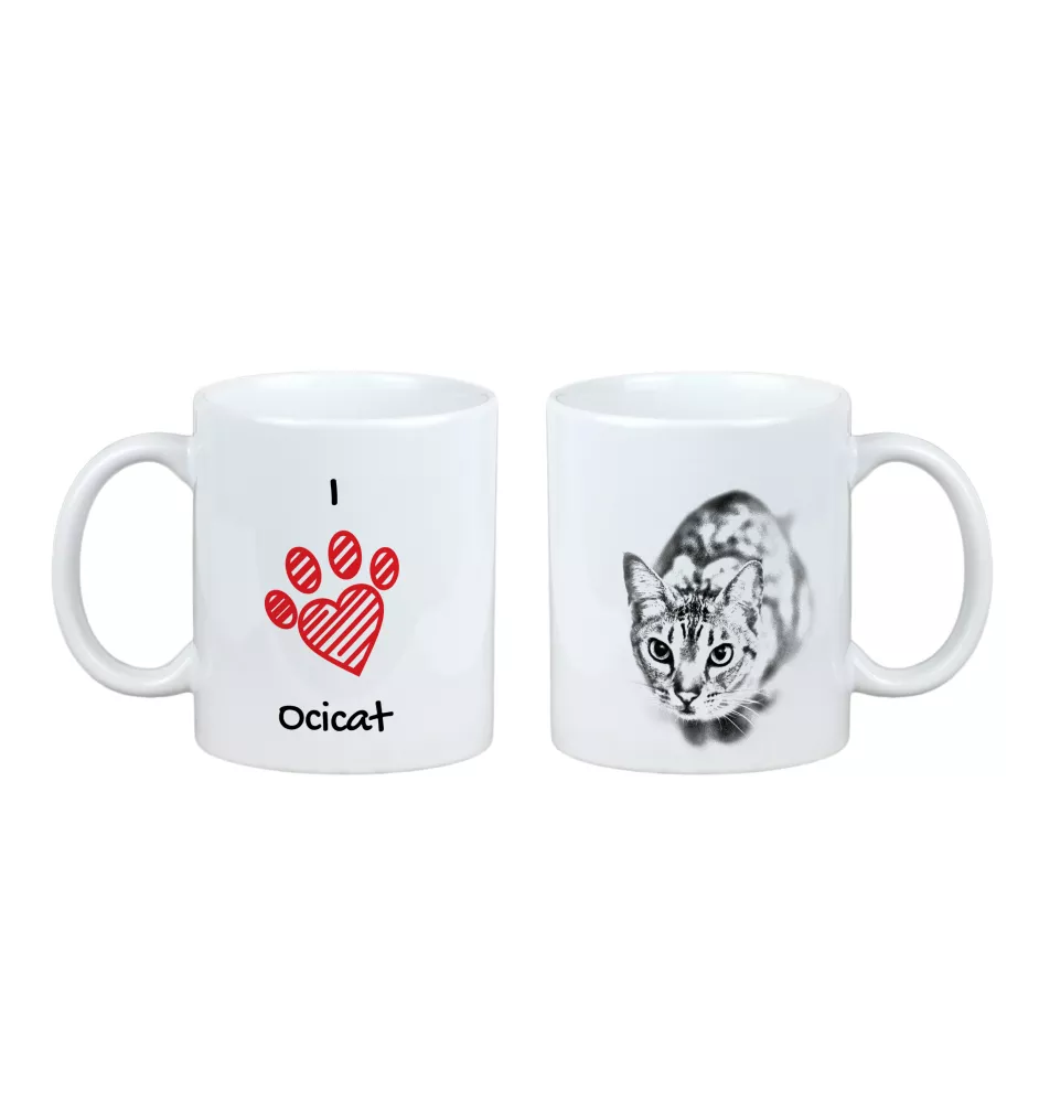 Ocicat - Tasse mit Katze, entzückende Tasse mit Grafik, Geschenk mit Ihrem Foto von der Marke Art-Dog