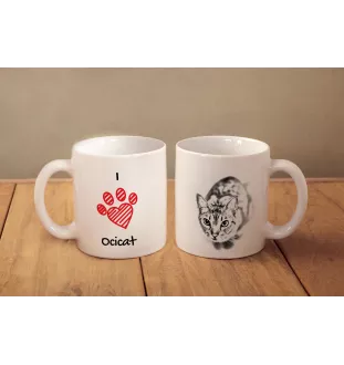 Ocicat kubek z kotem I love Art-Dog