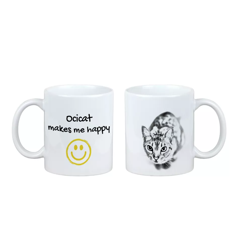 Ocicat - tasse avec un chat, une tasse joyeuse pour les amoureux des chiens, un cadeau personnalisé de la marque Art-Dog