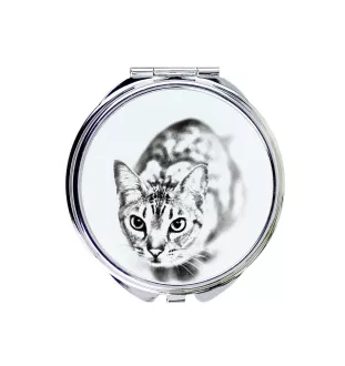 Ocicat - miroir de poche avec un chat, miroir personnalisé pour sac à main, miroir compact avec impression de la marque Art-Dog