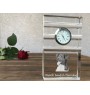 Chien de ferme dano-suédois, Dansk-svensk gårdshund - une horloge en verre avec une photo, une photo de chien dans un cristal, une horloge de bureau personnalisée de la marque Art-Dog