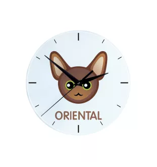 Oriental - horloge MDF avec graphisme et logo de la marque Art-Dog