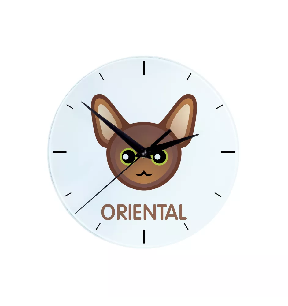 Oriental - horloge MDF avec graphisme et logo de la marque Art-Dog