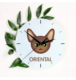 Oriental - MDF clock with graphics and the Art-Dog brand name